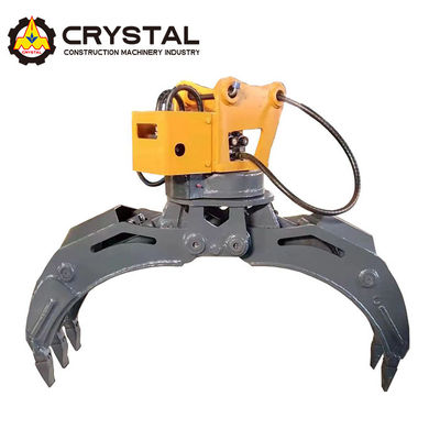 Perlengkapan Excavator Industri Precision Rotating Rock Grapple