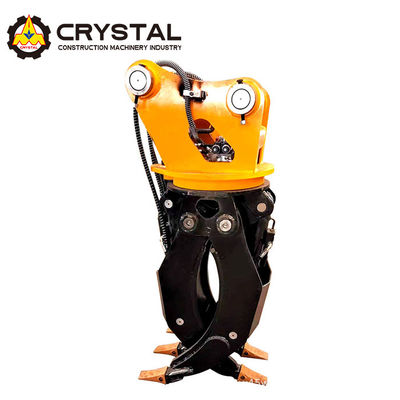 Perlengkapan Excavator Industri Precision Rotating Rock Grapple